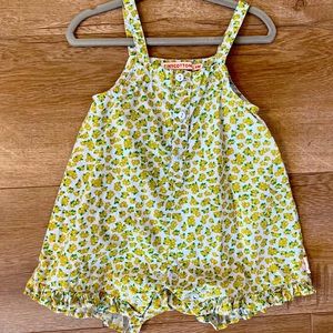 🤍 EUC! Tiny Cottons floral baby girl onesie romper 🌾 sz 9M
